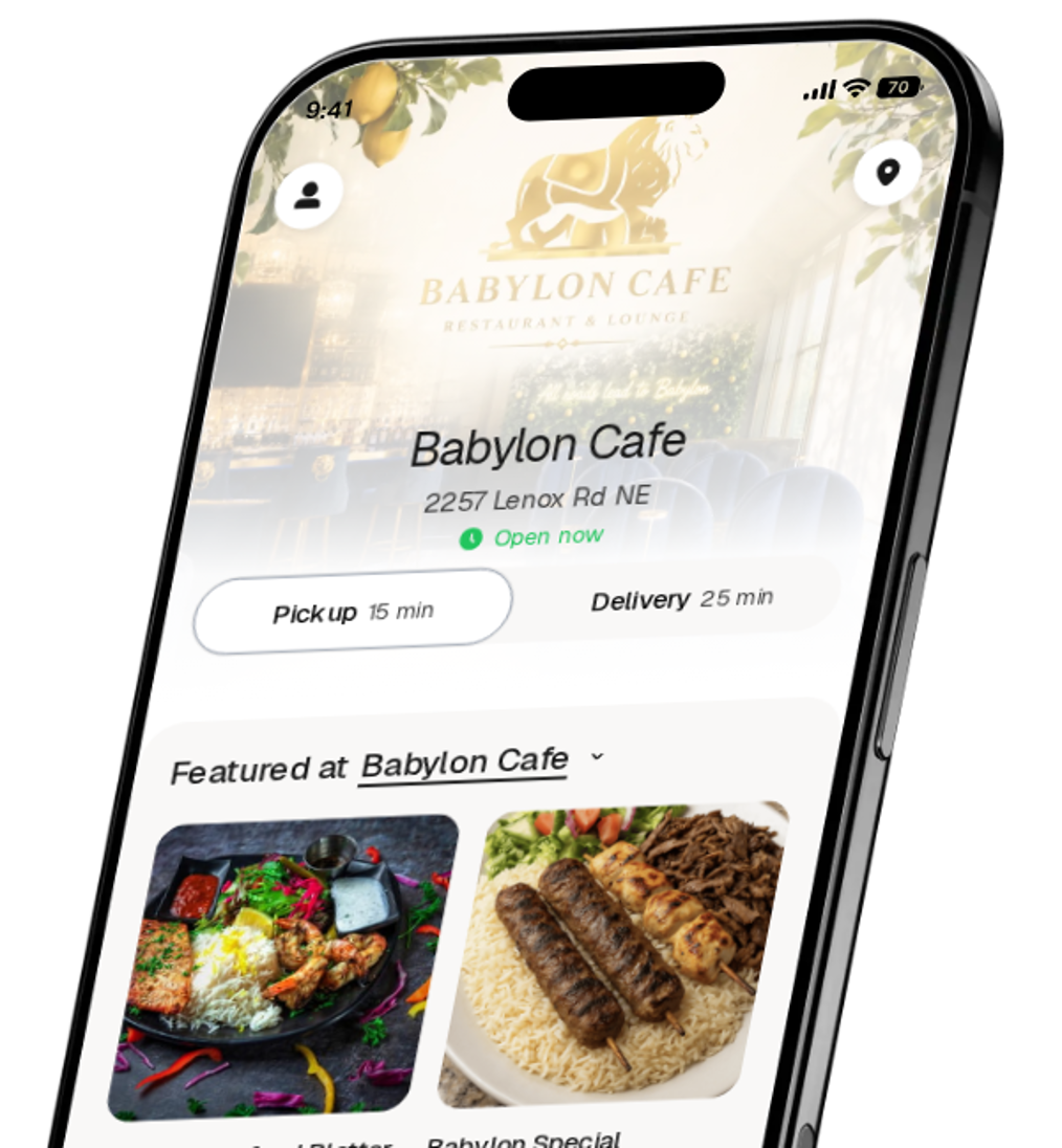 Babylon Cafe app preview